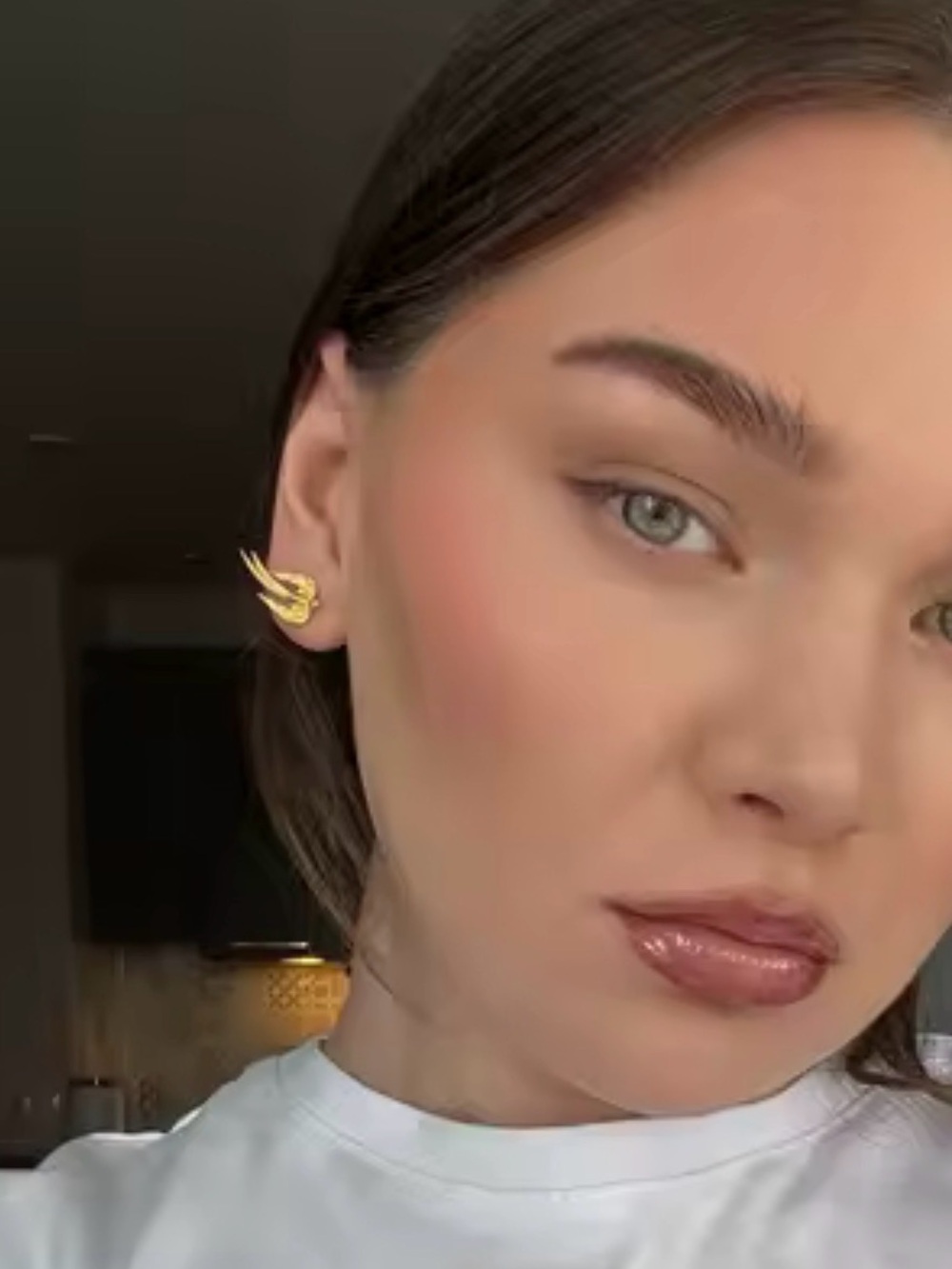 Gold Bird Wing Drop Earrings - Elegant Women’s Jewelry